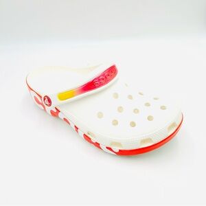 Crocs shoes Classic Reflector Clogs comfort shoe White Multi Color Women Size 7